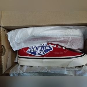 Boys, Size 4, Red, Authentic Vans